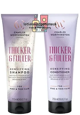 Charles Worthington THICKER AND FULLER Shampoo And Conditioner 250ml • £19.95