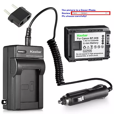 Kastar Battery AC Charger For Canon BP-808 CG-800 Canon VIXIA HF M36 Camcorder • $6.99