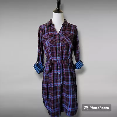 NWT Motherhood Plaid Belted Shirtdress S Doublecloth • $30