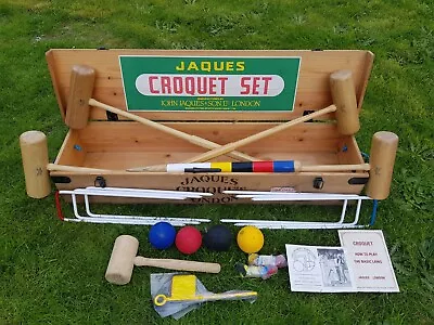 1795-1995 200th ANNIVERSARY JAQUES CROQUET LONDON SET VINTAGE. ORIGINAL WOODEN  • £399