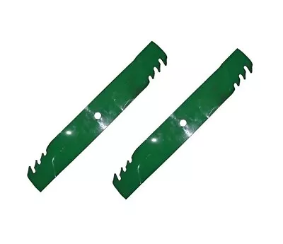 Toothed Mulching Blades For 38  John Deere Ride On Mower M82408 AM100946 • $97