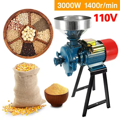 3000W Electric Grinder Mill Grain Wet & Dry Corn Wheat Feed Flour Cereal Machine • $187.90