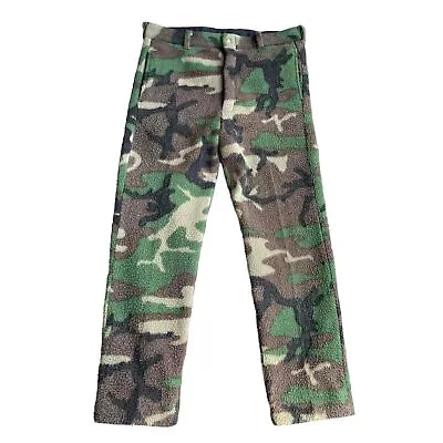 Vintage Cabela's Whitetail Clothing Pants Camouflage Hunting Fleece Men’s M USA • $79.99