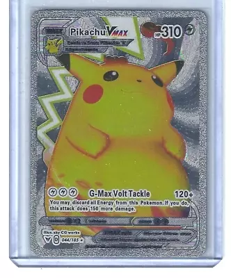 $2.79 • Buy Pikachu VMAX 044/185 HP310 Pokemon Silver Foil Fan Art Card - NM