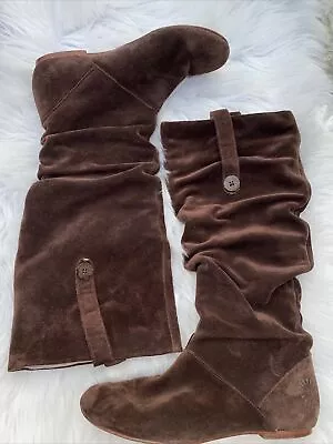 Ugg  Highkoo  Brown Suede Slouch Boot Size 8 • $45.79