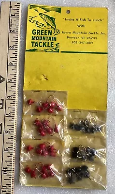 Vintage Green Mountain Tackle Vermont Display Card  JIGS GOLD HOOK  Late 1960s • $9.95