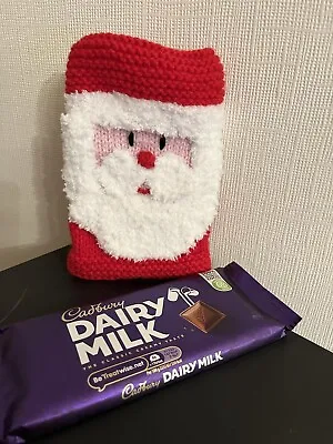 £3 • Buy Father Christmas Chocolate Bar Hand Knitted. 