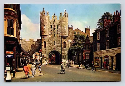 Vintage Postcard YORK MICKELGATE BAR CASTLE BICYCLE MOTORCYCLE KODAK FILM Ad • $6.99