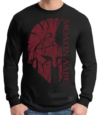 SPARTAN WARRIOR LONG SLEEVE T-SHIRT ~ Molon Labe Tee ~ American Fighter USA • $19.99