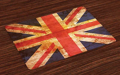 England Place Mats Set Of 4 Union Jack Motif Grunge • £16.99