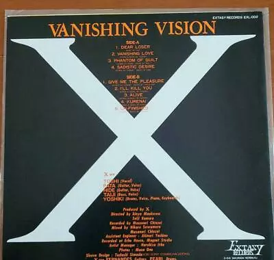 X JAPAN VANISHING VISION Picture Limited 5000 Sheets Picture Board LP Flexi Disc • $949.99