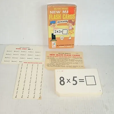Vintage 1965 Milton Bradley New Math Multiplication Flash Cards  • $18.99