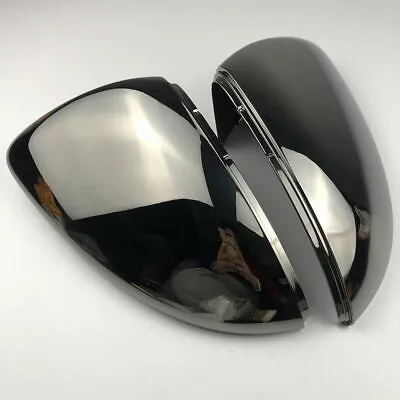 Black Side Mirror Cap Housing / Mirror Cover For VW Golf 7 MK7 GTi GTD 1 Set • $28.99