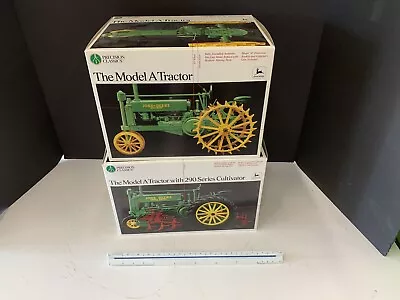 Lot Of 2 Vintage John Deere Model A Toy Tractor 290 Cultivator ERTL 1/16 • $31