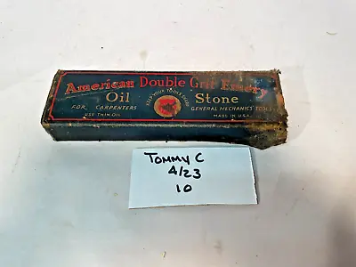 Vintage American Double Grit Emery Sharpening Stone Oil Stone • $9.99