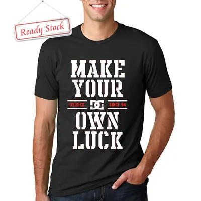 New Cotton Tees Make Your Own Luck Quotes New Men's T-Shirt Size S To 3XL • $27.99