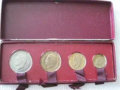 MONACO  PF 1950 ESSAI 4 COIN SET 10 2 50 100 FRs. RAINIER III Original Box • $299.99