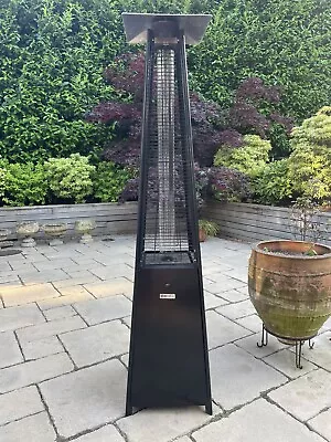 £100 • Buy Glow Warm Black Patio Pyramid Flame Gas Heater