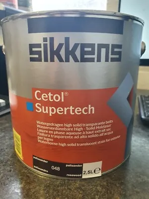 £29.99 • Buy Sikkens Cetol Supertech 048 Rosewood 2.5L Translucent Woodstain For Exterior 