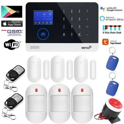 T01 WiFi Tuya APP GSM Wireless Home Security Alarm Burglar System+Alexa+Google • $75.99