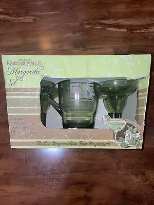 6pc MARGARITAVILLE Melamine Pitcher & 4 Margarita Glasses Salt Plate Server Set • $79.99