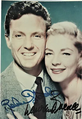 Lauren Bacall And Robert Stack Signed Photo FRAME SIZE 8X10 COA SJN20 • $49