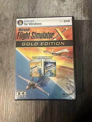 Microsoft Flight Simulator X: Gold Edition (PC: Windows 2008) 3 Disc And Manual • $19.99