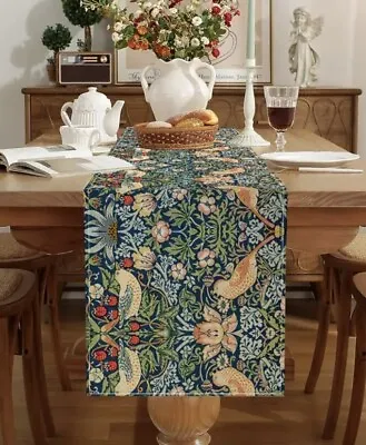 William Morris Table Runner 72 X 13 Inches Linen Blend Uk Seller • £13