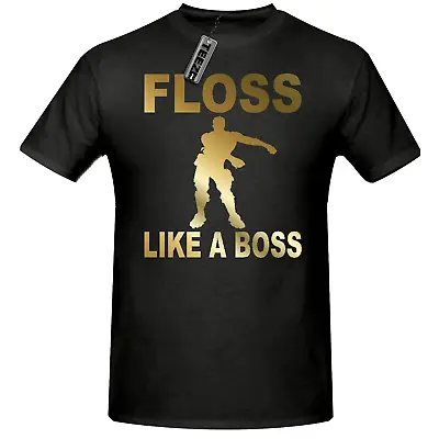 Gold FLoss Like A Boss T ShirtChildren'sAdult T ShirtFloss Gaming Tshirt • £8.99