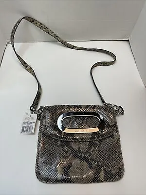 Michael Kors Berkley Snake Print Leather Purse Crossbody Shoulder Bag New • $69.99