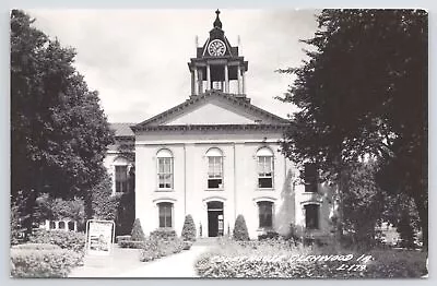 $3.70 • Buy Real Photo PC~Court House & Clock Tower Glenwood Iowa~Army Job Recruit Sign~RPPC