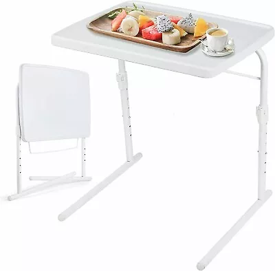 CRZDEAL TV Tray Table - 22'' TV Dinner Tray 6 Adjustable Height Settings TV-01 • $32