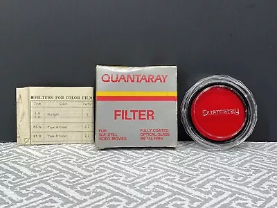 Quantaray Filter 52mm Red (R2) 24-166-1651 CAMERA Lens New In Box • $10.40