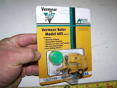 VERMEER Round Baler Model 605 Series L Die-Cast Promotions Ertl 1/64 Scale Toy • $34.95