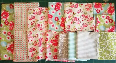 Long OOP Ruby By Bonnie & Camille Fabric Bundle 2x50cm 3x25cm + More 2 Metres+  • $45.21