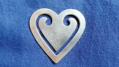Bookmark Heart Shaped 835 Silver Germany Vintage Initial H • $24.95