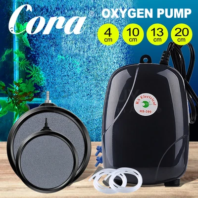$20.58 • Buy Oxygen Pump/Air Bubble Disk Stone Aerator Aquarium Fish Tank Pond