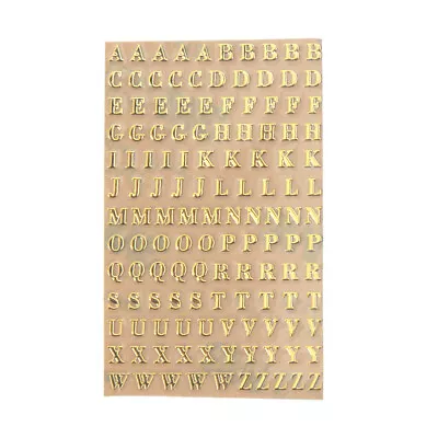 3Pcs Alphabet Letters Number Metal Sticker DIY Nail Art Decal Scrapbooking Decor • $2.51