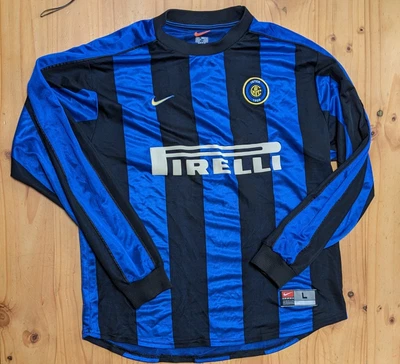 £36 • Buy Inter Milan LONG SLEEVED Shirt 1999/2000 - Large Adult - Very Good Condition