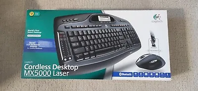 Logitech Wireless Bluetooth Cordless Desktop Keyboard & Mouse MX5000  • $100