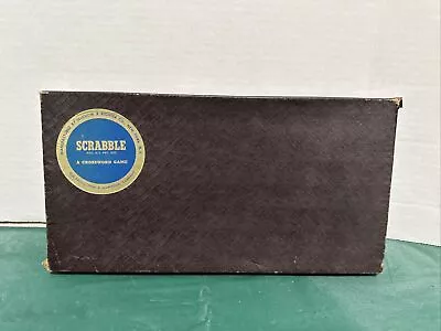 Vintage 1948-1953 SCRABBLE Board Game Selchow & Righter Complete 100 Wood Tiles • $9.99