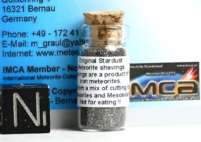 Original Stardust -  Real Meteorite Shavings From Iron Meteorites + Certificate • £9.64