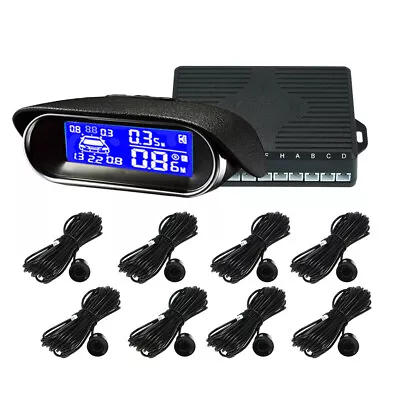 8 Parking Sensors Auto Parking Assistance Reversing Ra-dar LCD Alert  I6Y4 • $59.37