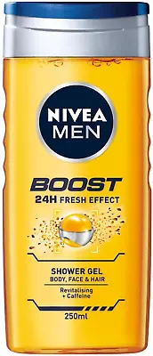 NIVEA MEN BOOST Shower Gel (250ml) Moisturising Body Wash  • £2.37