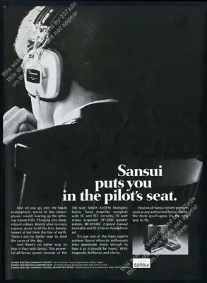 1969 Sansui Stereo Tuner Amp Speaker Turntable Headphones Photo Vintage Print Ad • $9.99