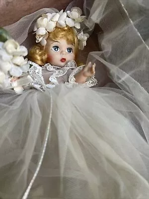 Vintage 8” Madame Alexander Blonde Bride Doll - #0735 In Box W Tags • $15.95