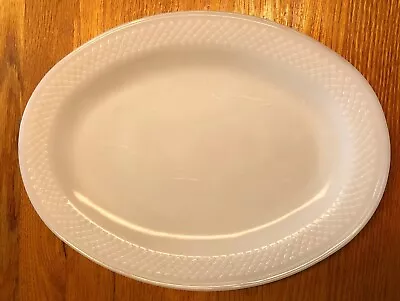 Federal Heat Proof Oval Milk Glass Platter • $14.50