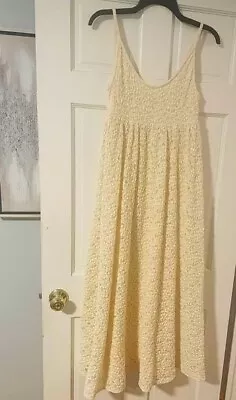 REBECCA TAYLOR Ivory Lace Long Dress - Size XS • $129.99