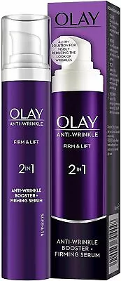 £9.99 • Buy Olay Anti-Wrinkle Booster Firm & Lift 2in1 Day Cream & Firming Serum 50ml NEW
