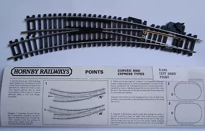 Hornby Railways R.640 Left Hand Track Points R640 Oo Gauge • £5.95